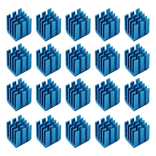 Create idea 20Pcs Stepper Motor Heat Sink, with Conductive Adhesive 3D Printer Chip Cooling Radiator for TMC2130 TMC2100
