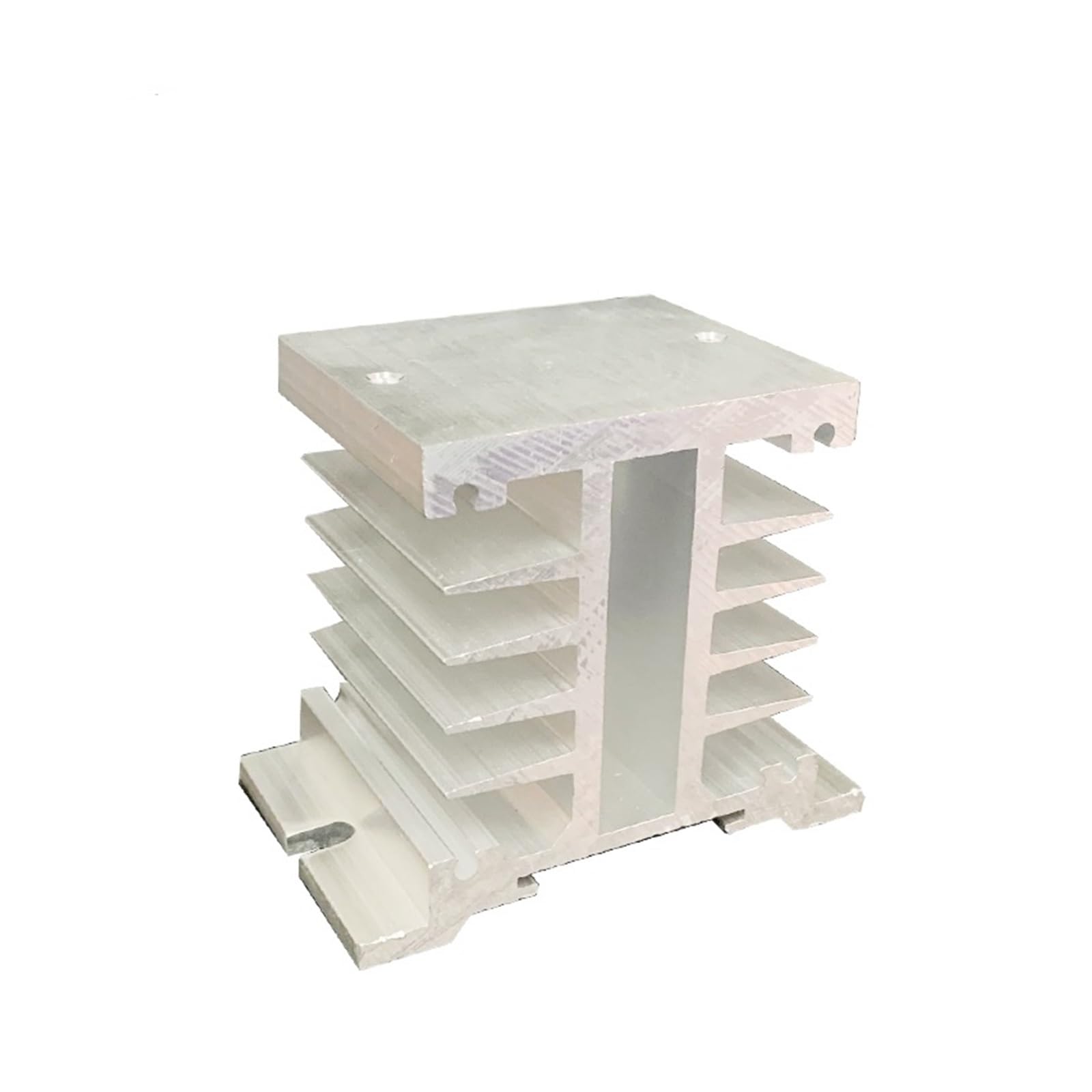 Radiateur monophasé aluminium avec pince de rail pour relais à semi-conducteurs SSR