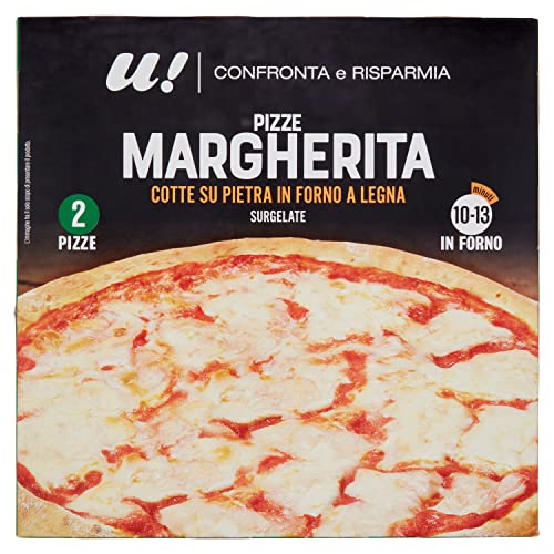 U! Confronta & Risparmia 2 Pizze Margherita, 2 x 310g (Surgelato)