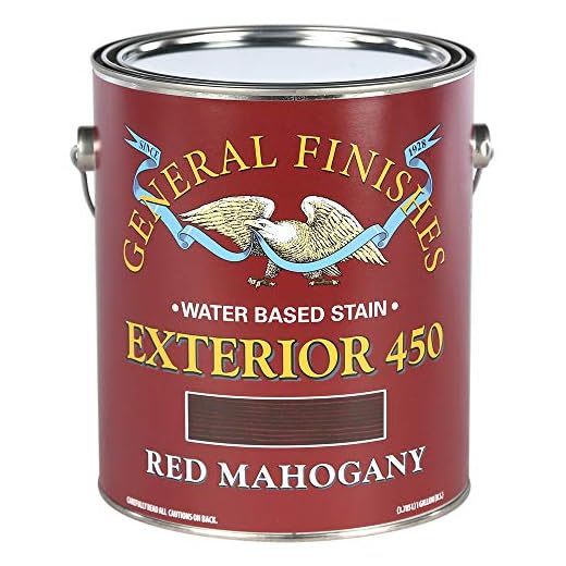 General Finishes Water Based Exterior 450 Stain Red Mahogany Gallon