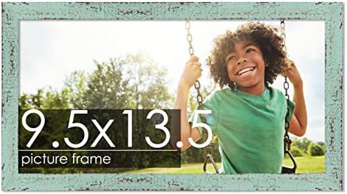 Amazon.com - 9.5x13.5 Frame Green Rustic Farmhouse - Shabby Chic Wood ...