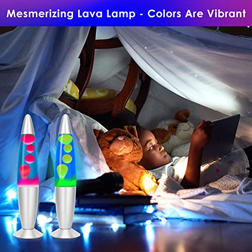 Mdismart Lava Lamp 16Inches For Kids And Adults- Big Motion Volcano Lamp With Blue Liquid Green Wax, Gifts For Boys Girls, Relaxing Calming Night Mood Light For Sleeping And Home Decoration #TOP6