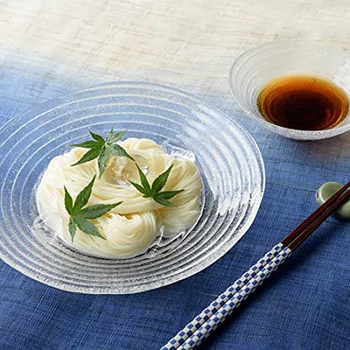 Amazon.co.jp: 和食器 たち吉 涼やかなガラスの器 ペア麺鉢