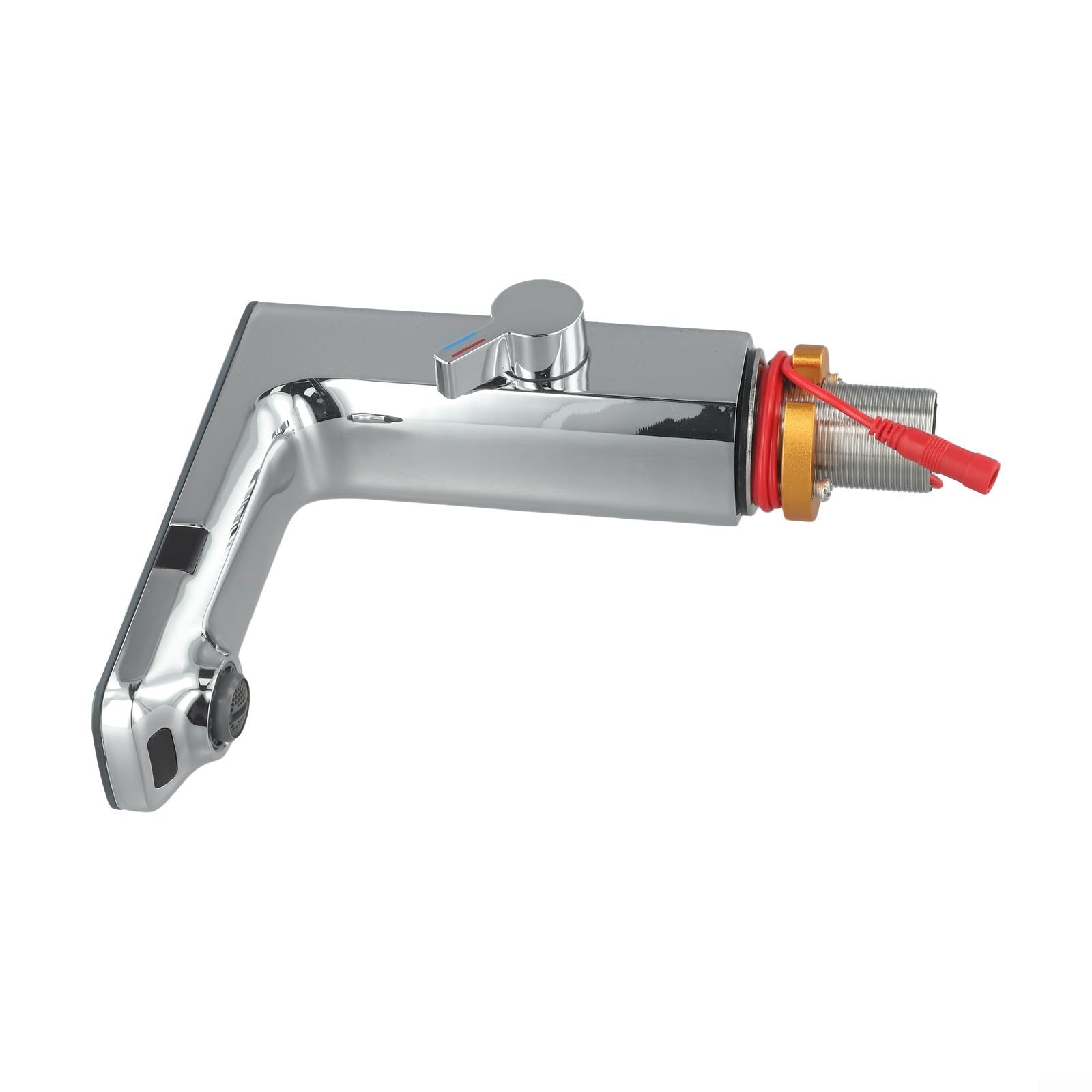 Automatyczny inteligentny czujnik bateria umywalkowa na podczerwień bezdotykowa bateria mieszająca z cyfrowym wyświetlaczem do ciepłej i zimnej wody chromowana bateria łazienkowa higieniczna i