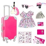 FKEIOSRE American Doll Accessories-Suitable for 18-Inch Doll Travel Set, 21 Pcs American Doll...