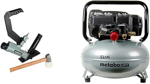 Miniatura 3 de Metabo HPT N5010AB - Engrapadora neumática para pisos de 2 pulgadas, calibre 15.5, 1/2 pulgadas, corona de 1/2 pulgada, con grapas galvanizadas