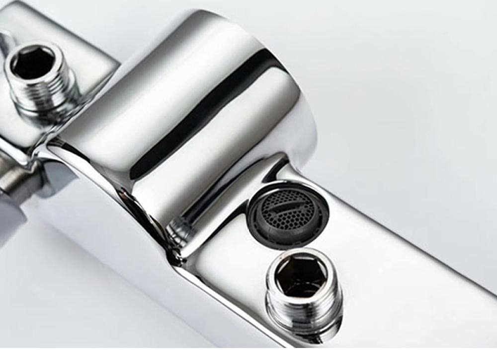 Set Doccia termostatico con Rubinetto a Pioggia, Caldo e Freddo, Nero, con Miscelatore per Bidet - Nero