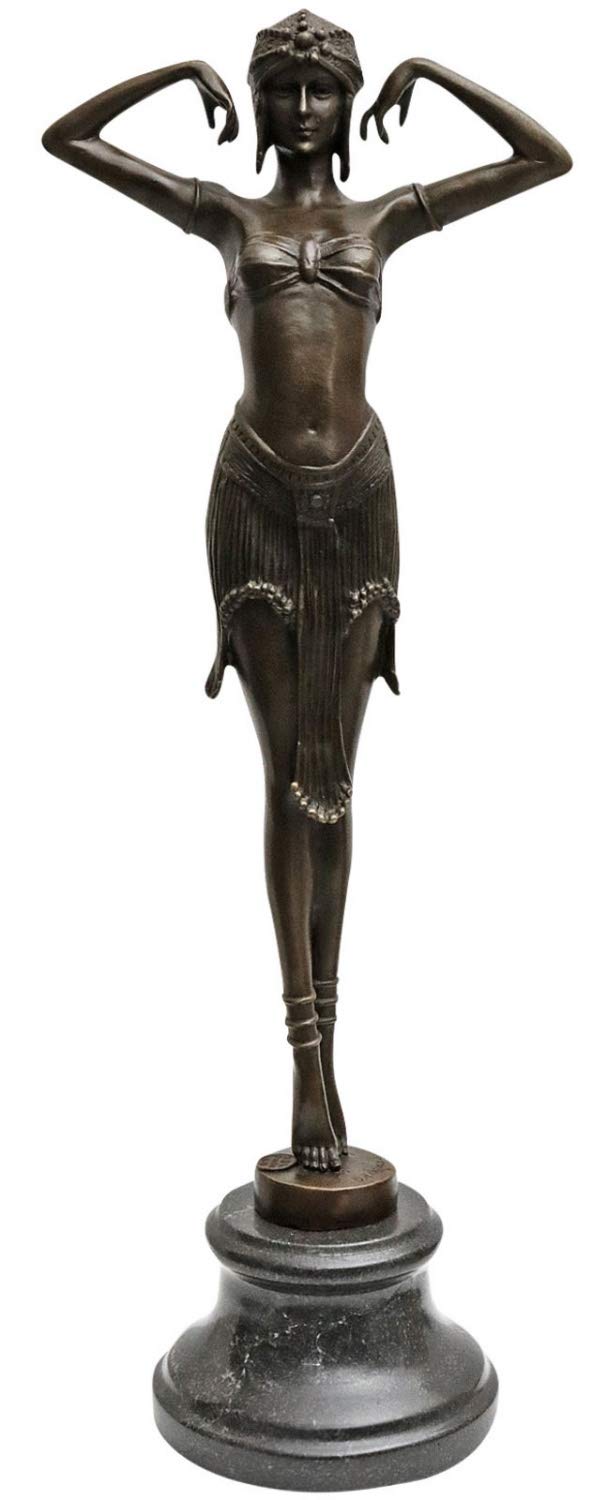GRAND CLASSIQUE DANSEUSE Signée Chiparus Bronze Figurine Statue