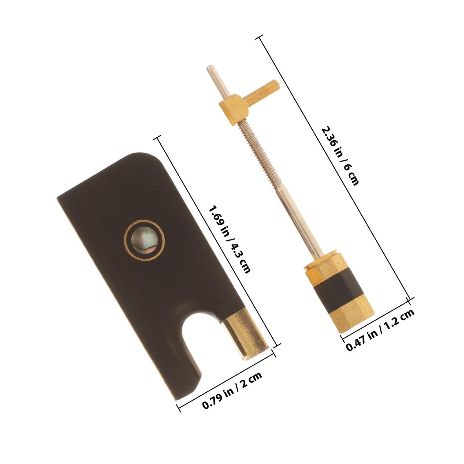 Accesorios Profesionales Violin 1 Juego De Kits De Reemplazo De Ranas De Violín De Ébano Un Práctico Accesorio Para La Reparación De Instrumentos Musicales(4.3X2X1.3CM)