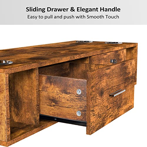 Wall-Mount-Styling-Station-for-Hair-StylistBeauty-Barber-Spa-EquipmentSalon-Cabinet-Station-with-Locking-DrawersBathroom-Dresser-with-5-Hair-Dryer-Holders-Rustic-Brown