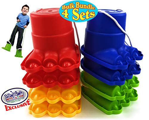 Matty's Toy Stop Monster Feet Plastic Balancing Stilts 4.75"