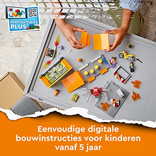 LEGO-60293-City-Stuntz-Stuntpark-Show-Bouwset-met-Motor-met-Vliegwielaandrijving-Schansen-Spinnenkooi-en-Racer-Minifiguur-Speelgoed-voor-Kinderen