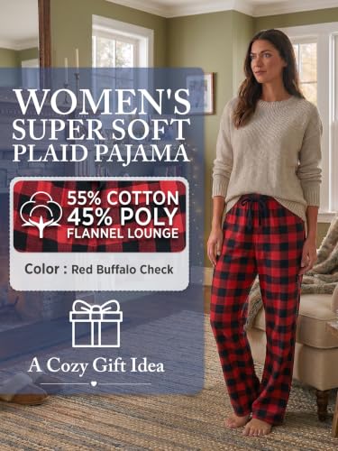 Image of Ashford & Brooks Women's Super Soft Flannel Plaid Pajama Sleep Pants