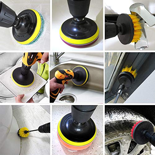 Gearific Boor reinigingsborstel bevestigingsset - 3-delige boorborstel + 7-delige schuurpads reinigingsset voor het… - Image 5