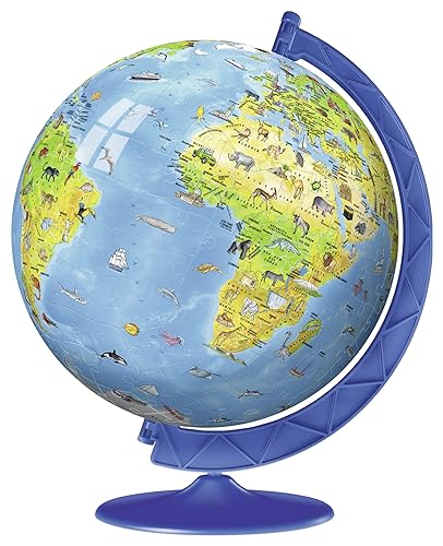 Ravensburger - Puzzle 3D Globo, Età Consigliata 6+, 180 Pezzi - Diamentro 20 cm