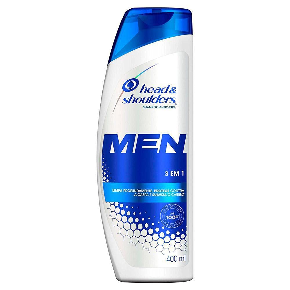 Head & Shoulders - Shampoo Anticaspa Masculino 3 em 1 Protege Contra a Caspa Shampoo Masculino Hidratante 400 ml​