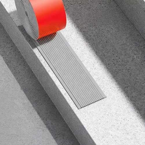 PVC�K�i�G�b�W�X�g���b�v �K�i����~�ߔS���e�[�v �K�i�������X�g���b�v �����E���O���p ����~�߁E�h�� ���t���ȒP(Gray,W5cm L10m/33ft)