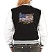 Produktbild Goodman Design College Jacke schwarz/Weiss Damen mit Stars and Stripes Motiv : USA/Stars and Stripes Flagge - Collegejacke Frauen Farbe: schwarz Gr: M
