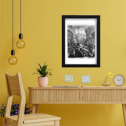 William Hogarth Gin Lane cadre anti-reflet pour petit espace