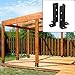 FarBoat 4Pcs Post Anchor Post Base Carbon Steel Brackets for Wood Mounting Kit Pergola Bracket, Black