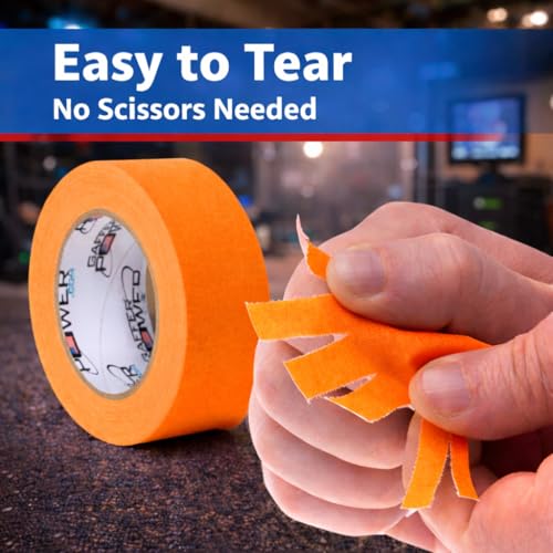 Image of Gaffer Power Proudly Made in The USA, Real Professional Grade Gaffer Tape, Heavy Duty Gaffers Tape, Non-Reflective, Multipurpose. 2 Inches x 30 Yards, Fluorescent Orange