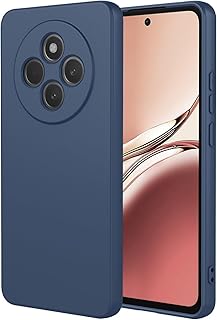 جراب متوافق مع هاتف ريدمي 14C و بوكو C75 . سيليكون مصنوع من جل السيليكون الناعم والمطاط مضاد للصدمات بلمسة نهائية غير لامعة وبطانة داخلية القماش (كحلي)