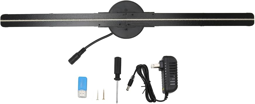 16.5In 3D Hologram Fan WiFi Projector with 224 LED Beads, 2000x224 Resolution, Borderless Images, Custom Editing Multiple Controls for Store Advertising, Parties, Halloween s