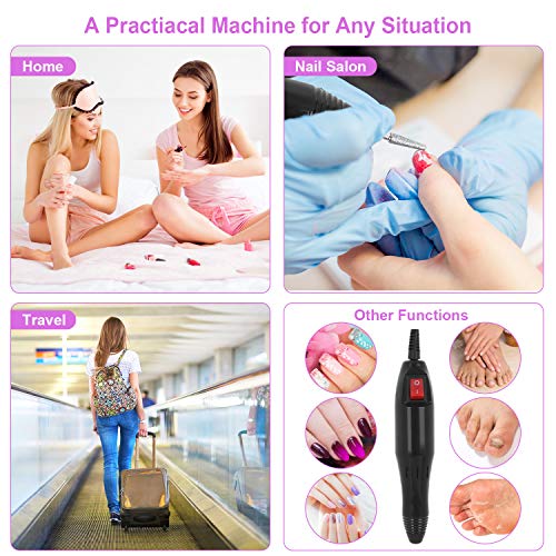 SPTHTHHPY Elektrische Nagelfräser, Professionell Elektrisch Nagelfeile Fräser Maniküre Pediküre set für Acryl Gele… – Bild 8