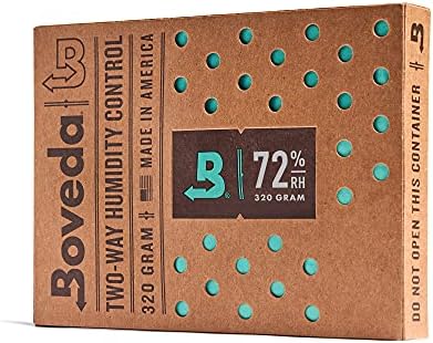 Boveda 72% RH 2-Way Humidity Control  Size 320 for Use Up to 100 Cigars - Restores & Maintains Humidity  All in One Solution for Humidification- Patented Technology for Cigar Humidors - 1 Count