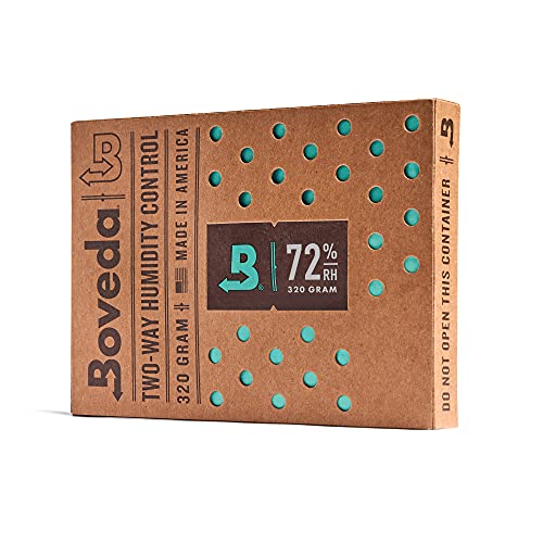 Boveda Humidity Packs – Humidity Control – Restores & Maintains Humidity – Patented Technology For Humidifier Boxes – Convenient & Versatile - 72% Rh 2-Way Humidity Control - Size 320-1 Count #TOP7