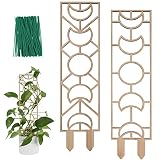 WellSign Plant Trellis for Climbing Plants Indoor Pot, 16.3 inch Small Wooden Trellis for Potted Pla