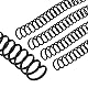 PATIKIL 14mm(9/16) Kunststoff-Spiralbindungsspulen, 20 Stück Bindungsspiralen 115 Blatt Kapazität 4:1 Pitch Bindungsspiralen zum Binden von Papiervorlagen, Schwarz