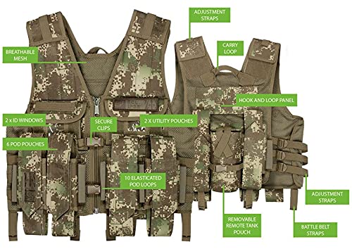 Paintball Weste Planet Eclipse Tactical Load Vest, HDE camo