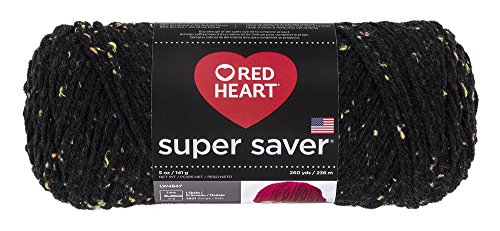 Red Heart 60263 Super Saver Yarn, Neon Fleck
