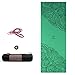 DTLBHC 8mm Laser gravierte Yoga-Matte Widen verdicken Lange Tasteless TPE-Yoga-Matten-Anfänger Anti-Rutsch-Fitness Frauen rutschfest (Color : Green)