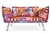 Produktbild Easysitz Sofa 2 Sitzer Schlafsofa Zweisitzer Klein 2-Sitzer Couch Schlafsessel Bettsofa Futon Bed Sessel Sitz Kleines Sitzen für Er EIN Einer Zweier Mein Personen Farbauswahl (Patchwork)