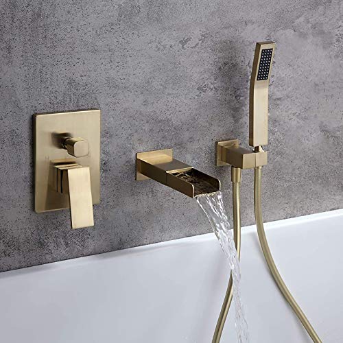 Robinet de douche cascade mural en laiton massif luxueux - 4