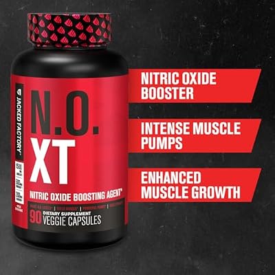 Jacked Factory Nitrosurge Pre-Workout in Blue Raspberry & N.O. XT Nitric Oxide Booster for Men & Women