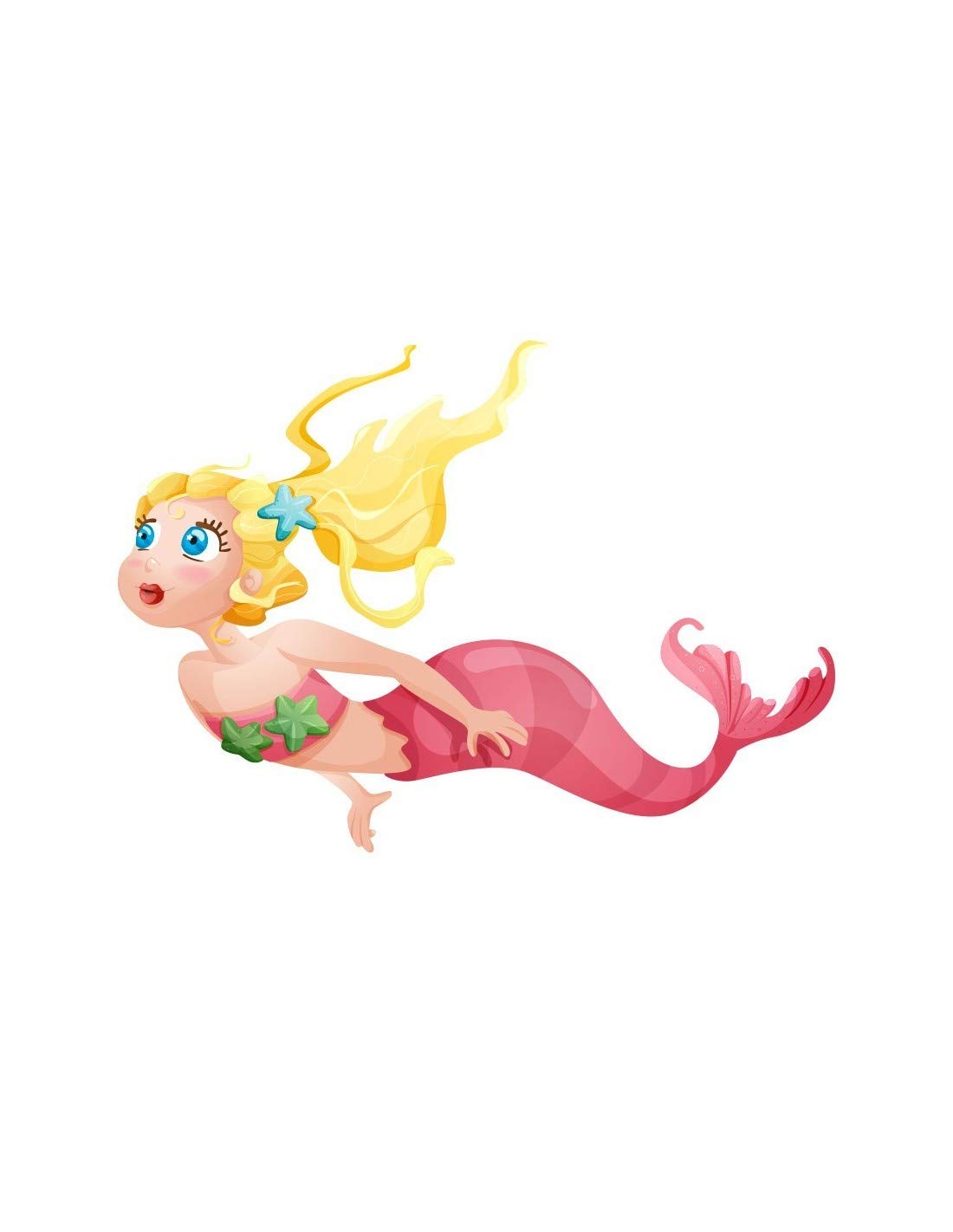 Sticker sirène Ambre 42 x 30 cm pour illuminer les yeux de vos enfants