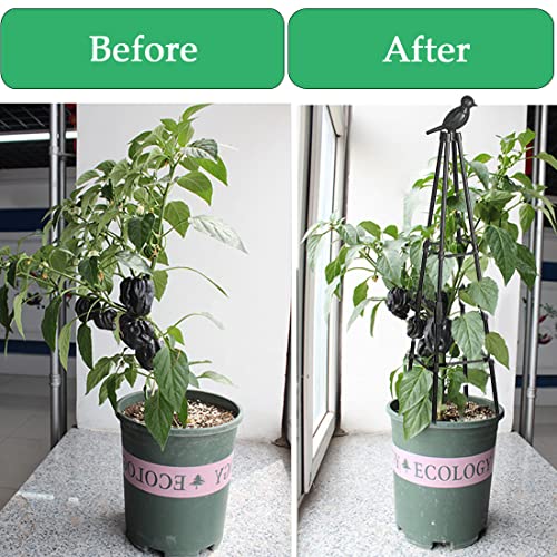 Garden Trellis, Plant Trellis For Potted Plants Flowers Vegetables And Vines,Tomato Cage Tower,Garden Obelisk Trellis,Plant Support Stand For Climbing Plants Outdoor And Indoor-1 Pack #TOP4
