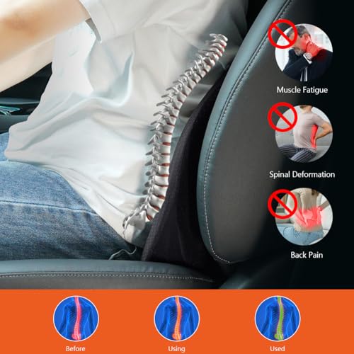 Ainiv Keilkissen Auto, Autositzkissen Keilkissen, Memory Foam Sitzkissen Auto, Verbesserung Beim Sitzen, Ergonomisches Memory Foam Kissen für den Wagen, Road Trip Essentials für Fahrer