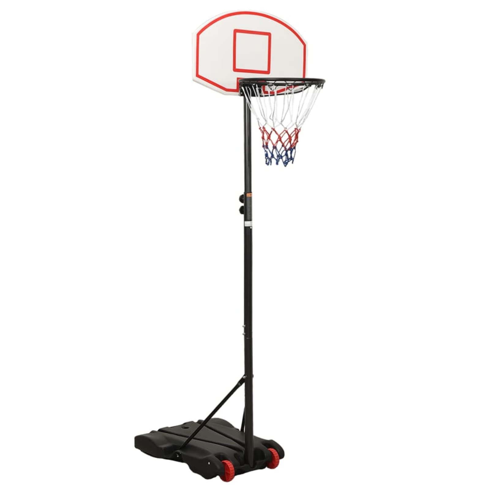 LAPOOH Stojak do koszykówki biały 216-250 cm polietylen, artykuły sportowe, lekkoatletyka, koszykówka, obręcze do koszykówki-93655