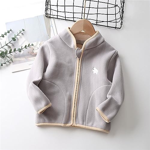 Kids Shaker Fleece High Neck Jacket Boys Girls Long Sleeve Thermal Fuzzy Zipper Jacket Outerwear Fall Winter3