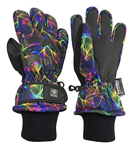 N'Ice Caps Girls Ombre Shaded Waterproof Thinsulate Winter Snow Ski Gloves