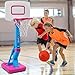 Toddler Pink Basketball Hoop Indoor Set for Age 1-3 2-4 3-5,Adjustable Mini Basketball Hoops for Outdoor Poolside Play,Sport Toys for Little Boys Girls Birthday Gifts