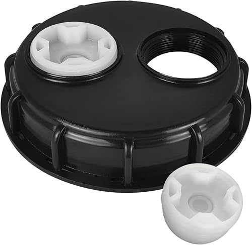 IBC - Tapas de tanque de agua, tapas de tanque IBC de 6.5 pulgadas con tapón de 2 pulgadas, rosca fina para Schutz