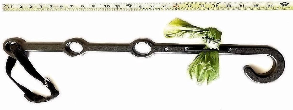 Defensive Stick, Defence Cane, Multi-Function UTURN Stick with Hook, Defense Club, for Walkers, Dog Walkers, Bicyclists, Hikers. Black.