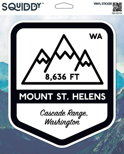 Squiddy Mount St. Helens - Vinyl Sticker - Large Size (11