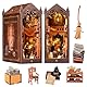 Lycidae DIY Magical World Book Nook Kit & Dollhouse Craft Kits für Erwachsene DIY Miniature House mit Licht, 3D Puzzle Buchstützen aus Holz, Kreative Geschenkdekoration für Erwachsene ab 14+