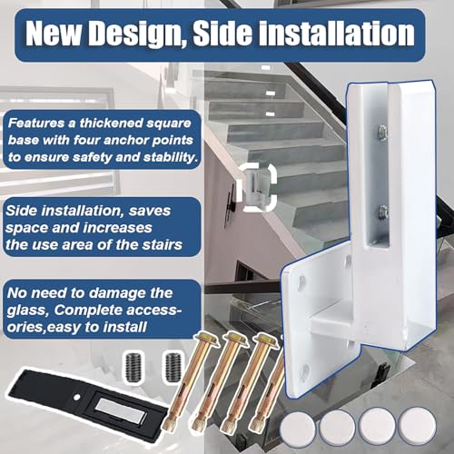 Support de fixation latérale pour verre résistant rouille pour sécuriser balcon